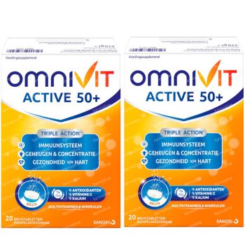 Omnivit Active 50+ - Immuniteit & Energie DUO 2x20 bruistabletten