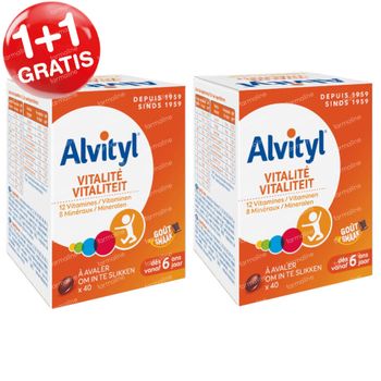 Alvityl Vitaliteit Multivitamine 1+1 GRATIS 2x40 capsules