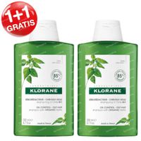Klorane Oil Control Shampoo with Organic Nettle 1+1 GRATIS 2x200 ml