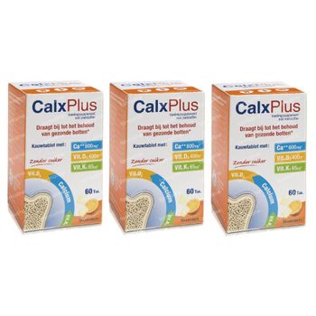 CalxPlus Orange Ohne Zucker TRIO 3x60 tabletten