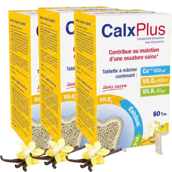 CalxPlus Vanille Ohne Zucker TRIO 3x60 tabletten