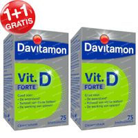 Davitamon Vitamine D Forte Citroen 1+1 GRATIS 2x75 smelttabletten