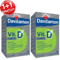 Davitamon Vitamine D Forte Citron 1+1 GRATUIT 2x75 comprimés sublinguaux