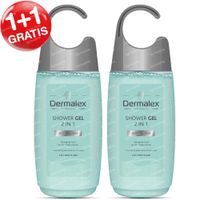 Dermalex 2-in-1 Douchegel Normale Huid 1+1 GRATIS 2x250 ml