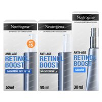 Neutrogena® Retinol Boost Dagcrème SPF15 + Nachtcrème + Serum 1 set