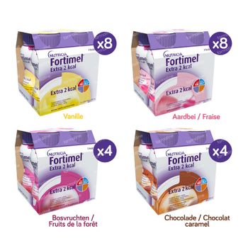 Fortimel Extra 2 Kcal Mixed Multipack 24x200 ml boisson