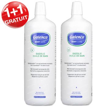 Galenco Body Care Huile de Bain Hydratante et Soignante Peaux Normales 1+1 GRATUIT 2x1 l huile de bain