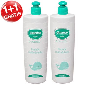 Galenco Baby Reinigende en Verzorgende Badolie Amandelolie 1+1 GRATIS 2x400 ml badolie