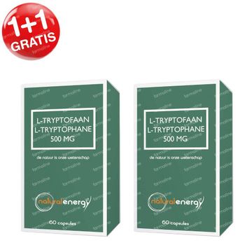Natural Energy L-Tryptofaan 1+1 GRATIS 2x60 capsules