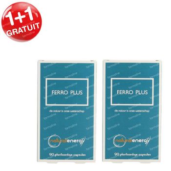 Natural Energy Ferro Plus 1+1 GRATUIT 2x90 capsules