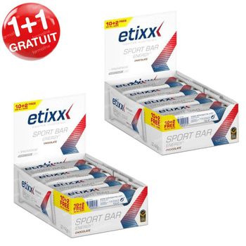 Etixx Energy Sport Bar Chocolate 1+1 GRATUIT 24x40 g