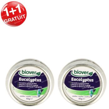 Biover Eucalyptus 1+1 GRATUIT 2x45 g pastille