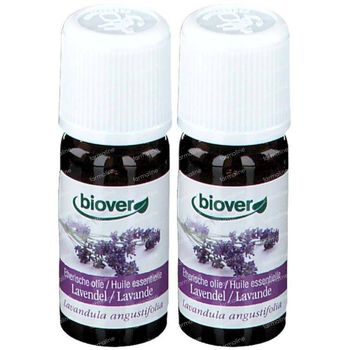 Biover Lavendel Essentiële Olie Bio 1+1 GRATIS 2x10 ml