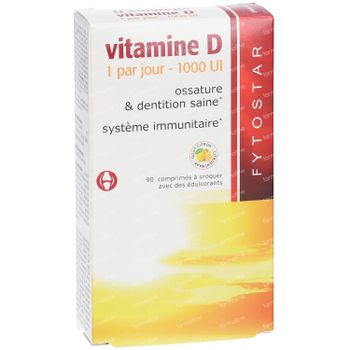 Fytostar Vitamine D 1000 IE 1+1 GRATIS 2x90 kauwtabletten