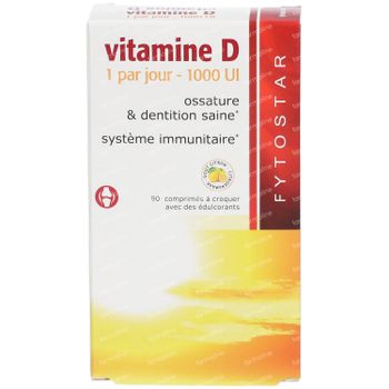 Fytostar Vitamine D 1000 IE 1+1 GRATIS 2x90 kauwtabletten
