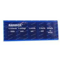 Anabox Pillbox 1 Dag 5 Vakken NL/FR Blauw 1 st