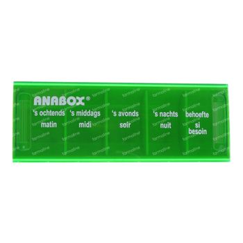 Anabox Pillbox 1 Tag 5 Kurse NL/FR Grün 1 st