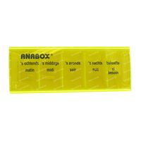 Anabox Pillbox 1 Dag 5 Vakken NL/FR Geel 1 st